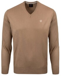 Sweter Męski Wełniany - Dekolt w Serek -