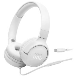 JBL Tune 520C USB-C Nauszne Mikrofon Biały Słuchawki