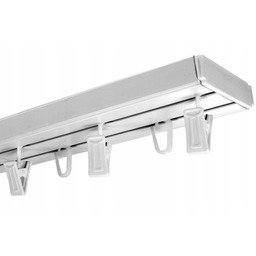 Szyna sufitowa Pcv dwutorowa 2,7 mb +zestaw 270