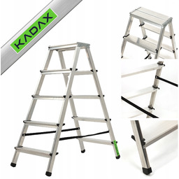 Drabina Aluminiowa Domowa Drabinka 5 Stopniowa Dwustronna Składana