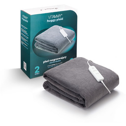 VITAMMY HUGGY PLAID 180X130 DARKGREY Pled rozgrzewający elektryczny
