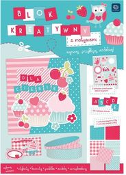 Blok kreatywny A4 z naklejkami PASTEL INTERDRUK