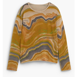Sweter z abstrakcyjnym nadrukiem