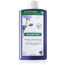 Klorane Cornflower Organic, szampon neutralizująca żółtawe odcienie, 400ml