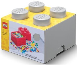 LEGO Pojemnik na klocek Brick 4 Szary 40031740