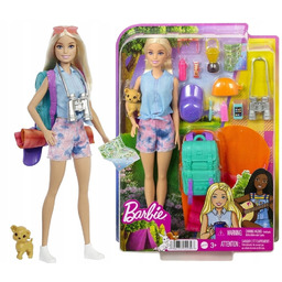 Barbie Lalka Malibu Na Kempingu HDF73 Piesek