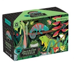 Mudpuppy, puzzle, świecące w ciemności Żaby i jaszczurki,