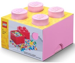 LEGO Pojemnik na klocek Brick 4 Jasnoróżowy 40031738