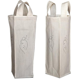 Bonamaison Bawełniana torba na wino z nadrukiem cyfrowym,