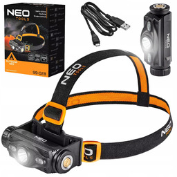 Latarka Czołowa Akumulatorowa 1000 lm Led 6 Funkcji