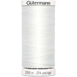 Gutermann nić do szycia wszystkiego, poliester, biała, 250