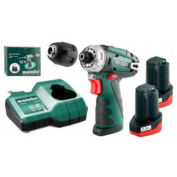Metabo 600984000 Powermaxx Bs Basic Wiertarko-wkrętarka 12V 2x2,0Ah