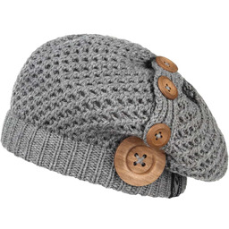 Beret z Dzianiny Nelly by Chillouts, szary, One