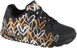 Skechers Uno-Metallic Love 155523-BKGD, Damskie, buty sneakers, Czarne