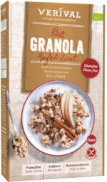 GRANOLA BŁONNIKOWA Z JABŁKIEM I CYNAMONEM BEZGLUTENOWA BIO
