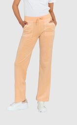 JUICY COUTURE Klasyczne welurowe spodnie dresowe damskie del