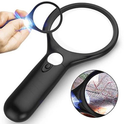 Lupa Szkło Powiekszające 10X Podświetlenie 12 Led