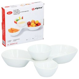 Miseczki na przekąski ceramiczne białe 26x22x6,5 cm