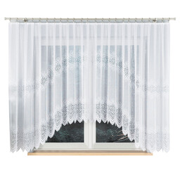 Markizeta Firana żakardowa gotowa 400x160 biała Violetta