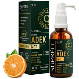 ADEK krople w oleju MCT z kokosa, SUPRELL