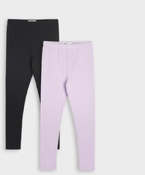 Sinsay - Legginsy 2 pack - Fioletowy