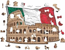 Iconic Puzzles, Koloseum, 100% ekologiczne drewniane puzzle, rozmiar