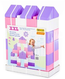 WADER POLESIE Klocki XXL Cegły Różowe 36 elementów