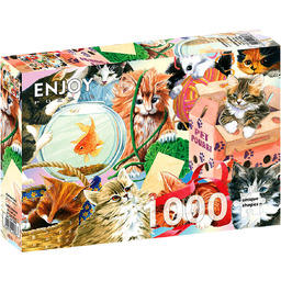 Puzzle, Ciekawskie koty, 1000 el.