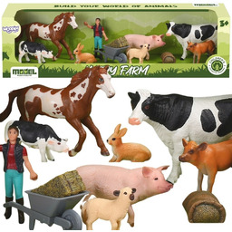 WOOPIE Figurki Zwierząt Szczęśliwa Farma 10el.