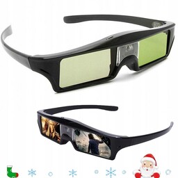 Okulary 3D Do Projektorów Dlp Rechargeable Usb Aktywne