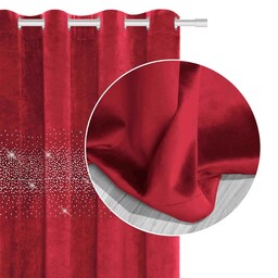 Spod Igły I Nitki Zasłona 140x250 Shiny czerwona