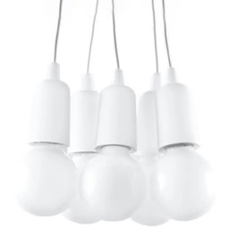 Lampa wisząca DIEGO 5 biała SL.0571 - Sollux