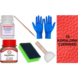 KORALOWA CZERWIEŃ 28 Renoskór ZESTAW DO RENOWACJI SKÓRY