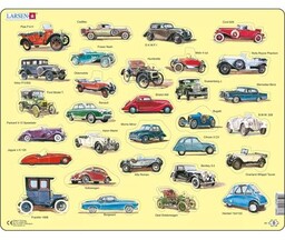 LARSEN Układanka Maxi Puzzle samochodowe AK1 (30 elementów)
