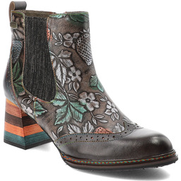 Kolorowe Botki Laura Vita Eleganckie Obuwie Damskie