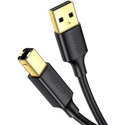 Ugreen US135 USB 2.0 A-B do drukarki, pozłacany,