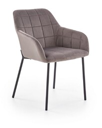 Krzesło k305 czarny / popielaty (tkanina velvet) halmar