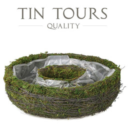 OKRĄGŁA OSŁONKA OPONA KOSZ Z MCHU 30x30x8 cm