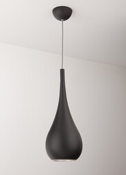 DROP lampa wisząca czarna fi20cm kropla metal nowoczesny