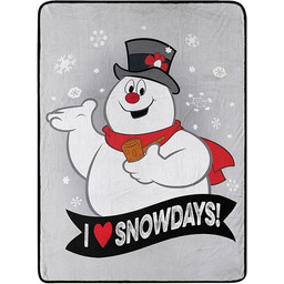 Northwest Frosty The Snowman Micro Raschel Throw Blanket,