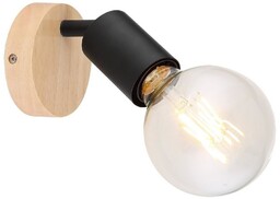 RABALUX 3976 Pablo,ind.Spot,1xE27,metal-wood,m.black