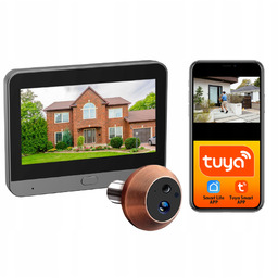 Wizjer do drzwi z ekranem kamerą Full Hd