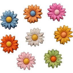 Buttons Galore Guziki z wytrzymałego tworzywa sztucznego "Daisy
