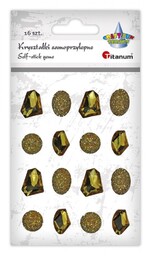 Kryształki samoprzylepne Kamyki złote Titanum TI506552-42406