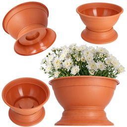 Misa cmentarna Ulmi na kwiaty 26 cm, terakota