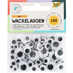 folia 7519 ruchome oczy samoprzylepne, 100 sztuk posortowanych