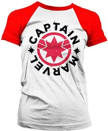 Marvel Girlie T-Shirt Captain Marvel Round Shield (XXL)
