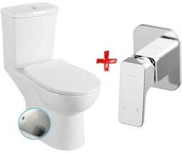 Zestaw WC kompakt /bidet 2w1+ deska Slim, odpływ