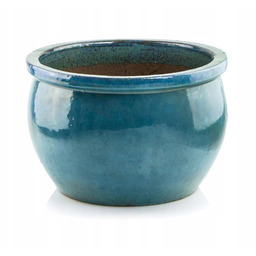 Ceramiczna Doniczka Mrozoodporna 28 x 16cm Turkusowa