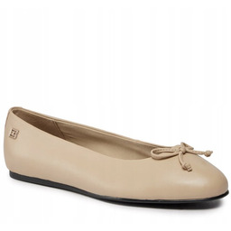 TOMMY HILFIGER BALERINY DAMSKIE SKÓRZANE BEŻOWE 38 Ż5Q